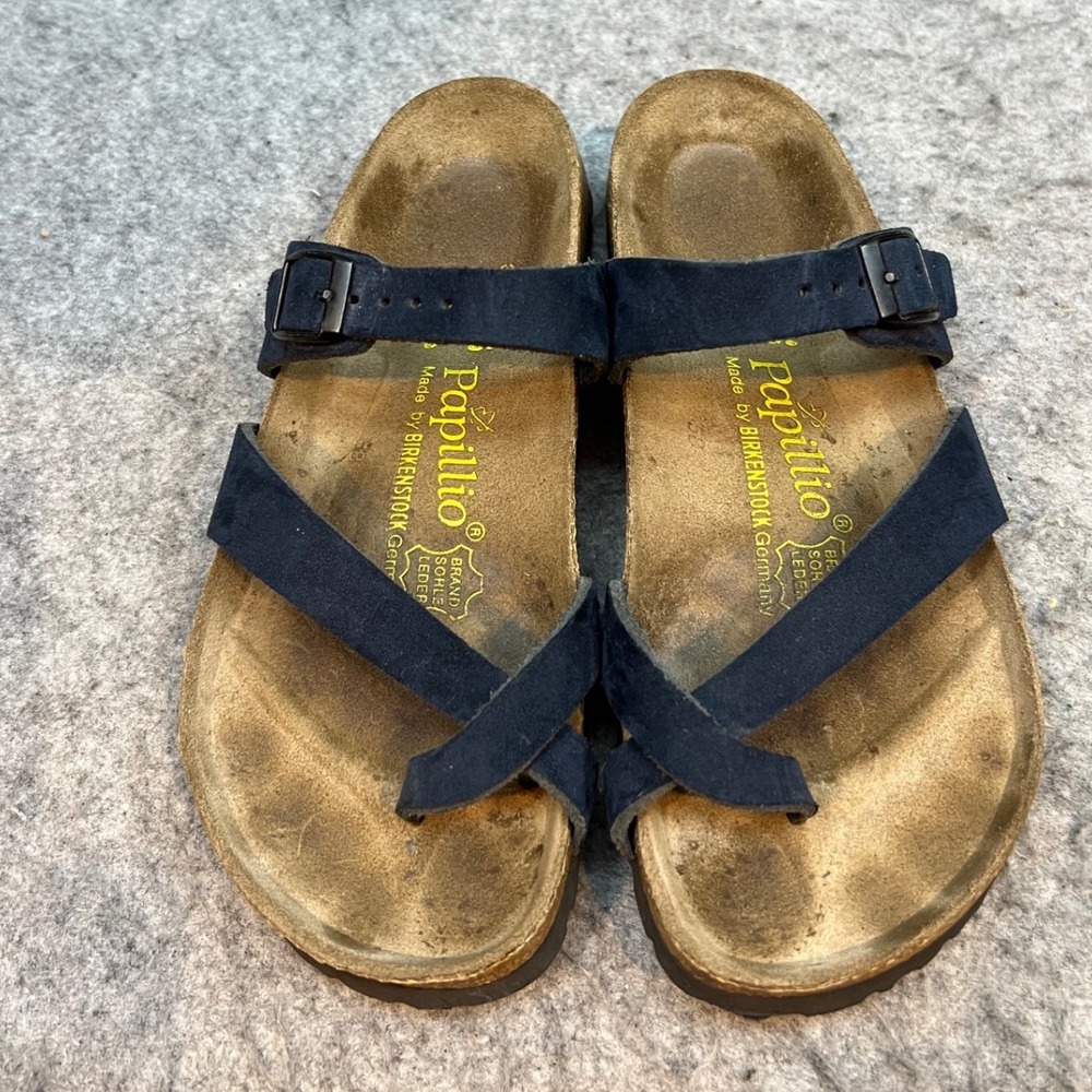 Papillio‎ by Birkenstock Mayari Blue Suede Sandals Women's Size EU 36